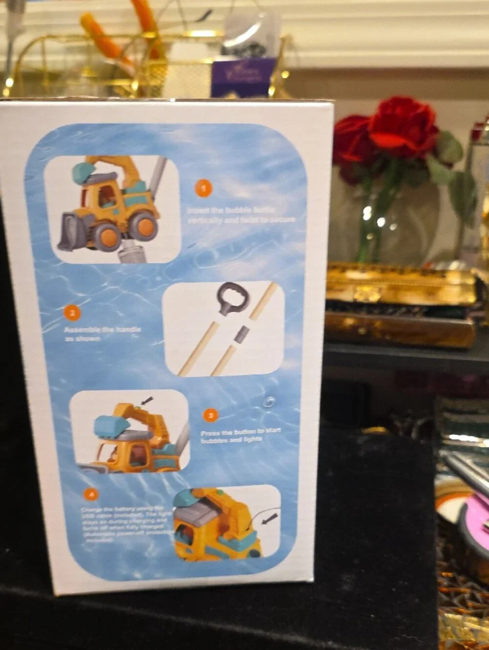 Orange & Blue Bubble Engineering Vehicle Toy